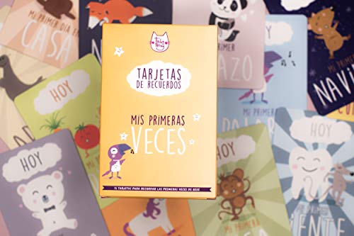 Tarjetas de Recuerdos Para Bebe | Mis Primeras Veces | Creaciones e Impresiones en Francia | Regalo Ideal para la Futura Mamá (Español)