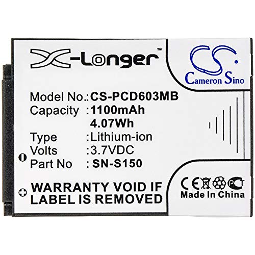 TECHTEK baterías Compatible con [Philips] SCD-603/00, SCD-603H, SCD603, SCD603/10, SCD603/20 sustituye 20600002300, para 996510061843, para N-S150, para SN-S150