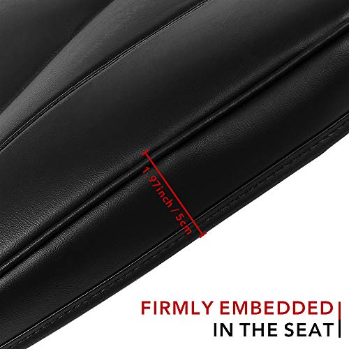 Tesla Model Y Model 3 Alfombrillas de Piel para Respaldo de Asiento, Color Negro Juego de 2