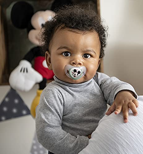 Tigex Smart chupetes | 18-36 meses | Chupetes de Silicona | Disney Mickey Mouse | 2 unidades