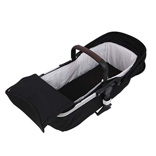 Tititnins® - Funda Capazo Velcro Bugaboo Fox 2 GRIS MELANGE - Acolchado Transpirable- (100% Algodón)