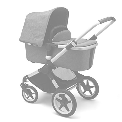 Tititnins® - Funda Capazo Velcro Bugaboo Fox 2 GRIS MELANGE - Acolchado Transpirable- (100% Algodón)