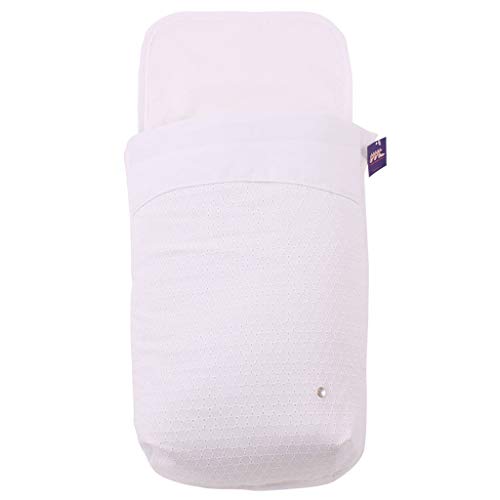 Tititnins© - Saco Capazo Verano Bugaboo Camaleon 2 y 3 Plus VOILE BLCO.Blanco/Nervio -Relleno extraible-