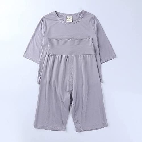 TMOYJPX 2 piezas Pijama Ropa Bebe Niña Niño 6-12 Meses 1 año - 7 años Verano Barato Modal Elástico Conjunto de Traje Camiseta + Pantalón Corto Barata