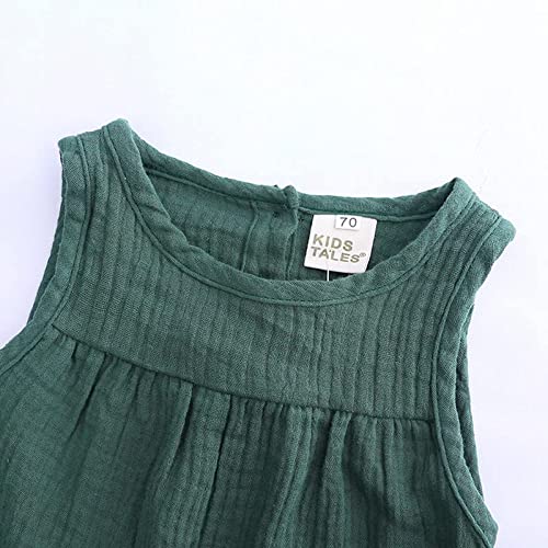 TMOYJPX Bonfor 2 piezas Conjuntos Ropa Bebe Niña Niño Verano Barata 3-6 Meses 1 año - 4 años Traje Camiseta sin manga Chaleco + Pantalón Corto Algodón y Lino Barata