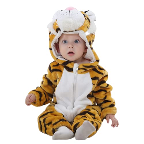 TMOYJPX Disfraces Bebe Animales para Niños Niñas 0-3 años, Disfraz bebe Halloween Mameluco Mono Pelele Pijama Ropa Bebe Recien Nacido 0-24 meses (Tigre~B, 2-2.5 años)