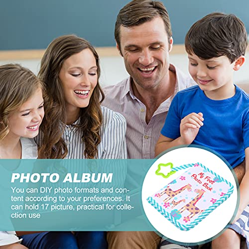 Toddmomy Álbum de Fotos de Bebé Tela Infantil Libro de Fotos Jirafa Familia Mi Primer Álbum de Fotos Primer Año de Memoria Álbum de Fotos para Recién Nacidos Niños Bebé Ducha