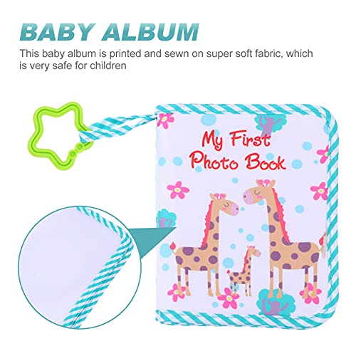 Toddmomy Álbum de Fotos de Bebé Tela Infantil Libro de Fotos Jirafa Familia Mi Primer Álbum de Fotos Primer Año de Memoria Álbum de Fotos para Recién Nacidos Niños Bebé Ducha