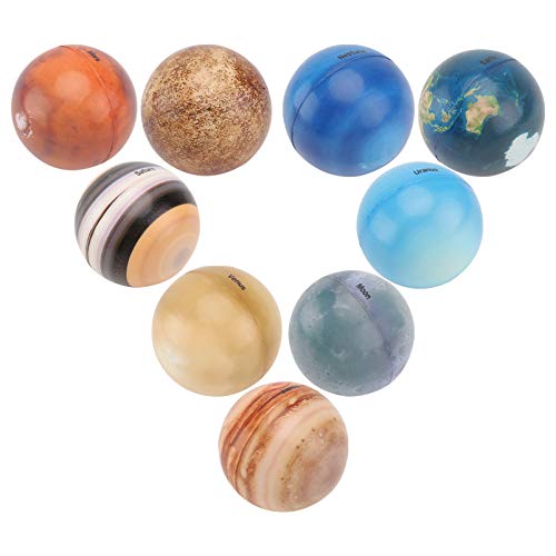 Tomaibaby 9 Piezas de Bolas de Rebote de Planetas Solares Bolas de Goma Colorida Bola de Salto Juguete Educativo para Niños Niñas Fiesta Favor