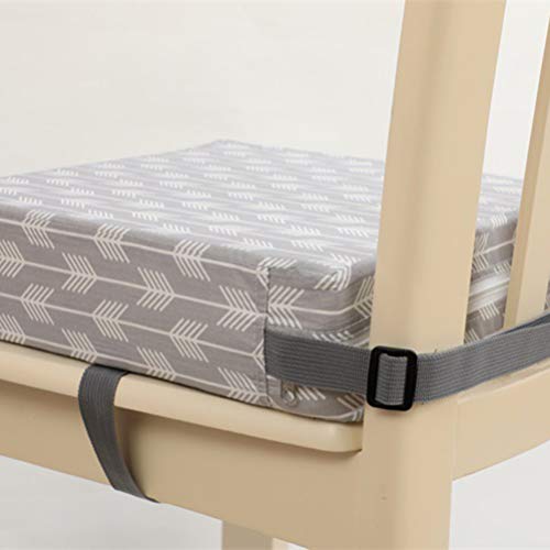 Tomaibaby Silla de Comedor Cojín de Elevación Cojín de Asiento Elevador Portátil Bebé Niño Pequeño Niños Infantil Portátil Desmontable Trona Cojín Elevador Gris