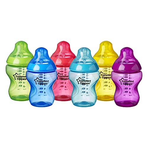 Tommee Tippee Biberones Closer to Nature, 260 ml, 6 unidades, multicolor