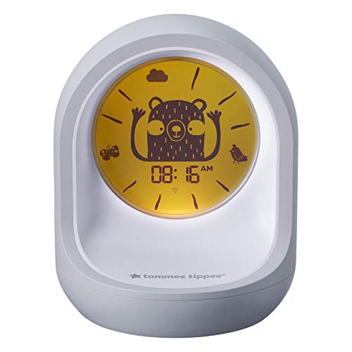 Tommee Tippee Reloj Entrenador de Sueño con Aplicación y Luz Nocturna para Niños, Blanco