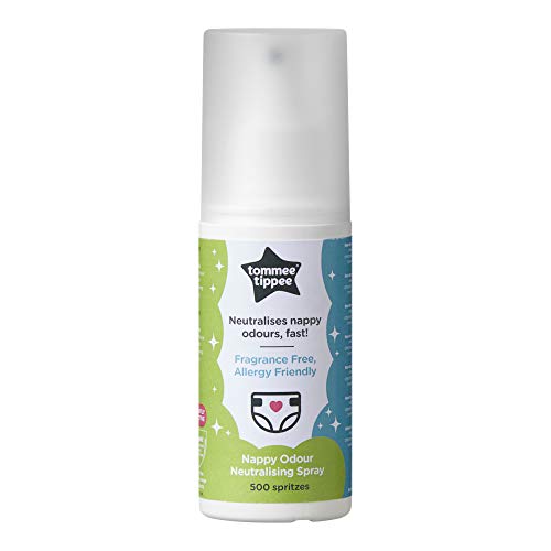 Tommee Tippee Spray Neutralizador de Olores de Pañales, Hipoalergénico y Sin Olor, 500 Usos, Compacto