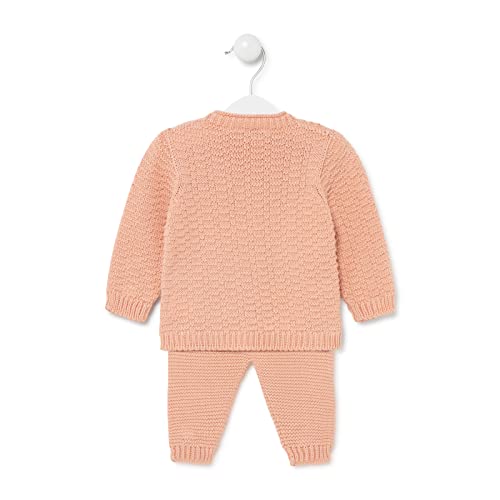 TOUS BABY - Conjunto 2 Piezas de Tricotosa para tu Bebé. (3 Meses, Tricot-1503 Salmón)