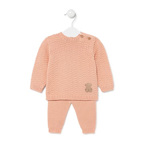 TOUS BABY - Conjunto 2 Piezas de Tricotosa para tu Bebé. (3 Meses, Tricot-1503 Salmón)