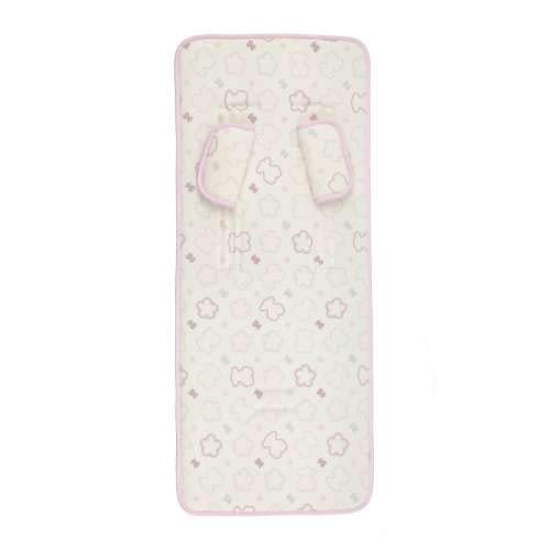 TOUS BABY - Funda cochecito paseo universal para tu Bebé. Estampado flores y osos. Color Rosa.