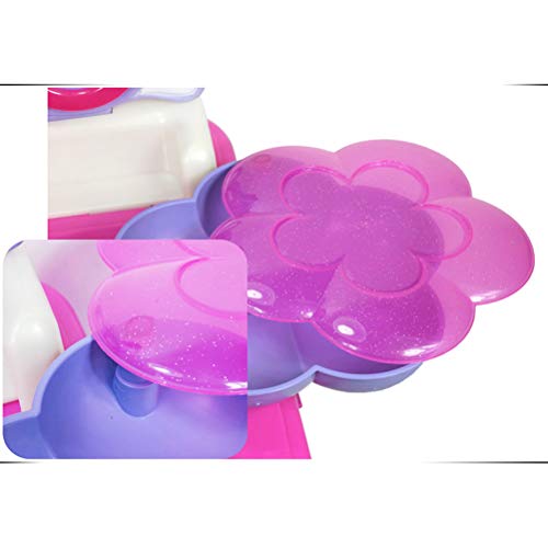 TOYANDONA 1 Unidades Novedad Maquillaje Mesa Juguetes Coloridos Princesa Tocador Simulación Belleza Maquillaje Juguetes Juegos de rol Juguetes con luz y música para niñas Hogar sin batería