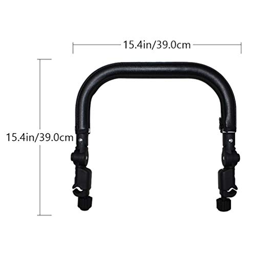 TOYANDONA Cochecito de Bebé Barra de Parachoques Agarre Barra de Seguridad Apoyabrazos Manija Transversal Reemplazo Universal Pu Cuero