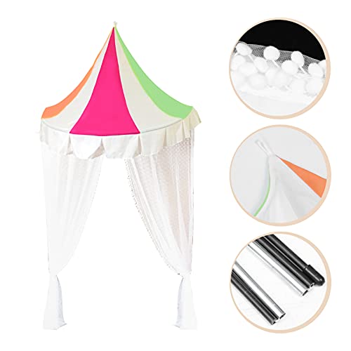 TOYANDONA Princesa Mosquitera Poliéster Mejores Agujeros Malla Cortina Niños Tienda Cama Dosel Camping Pantalla Casa para Niños Camas Hamacas Cunas Coloridas