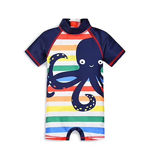 Trajes de Baño para Niños Banador Bebe Proteccion UV UPF 50+ Manga Corta Neopreno Ropa de Playa Verano Regalos Niños de 1-2 años