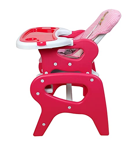 Trona para bebé convertible en mesa y silla, panda rosa. Trona o silla para niños