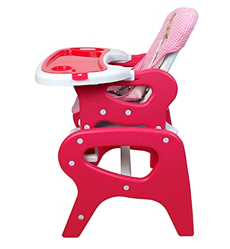 Trona para bebé convertible en mesa y silla, panda rosa. Trona o silla para niños