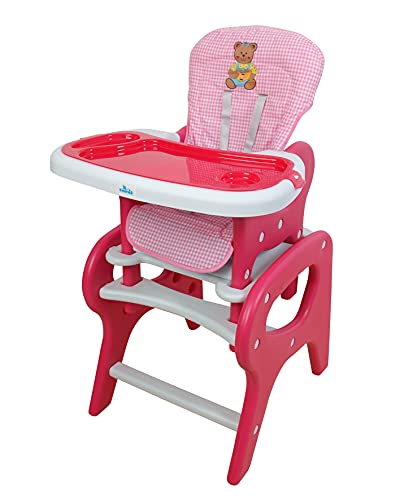 Trona para bebé convertible en mesa y silla, panda rosa. Trona o silla para niños.Mas set regalo