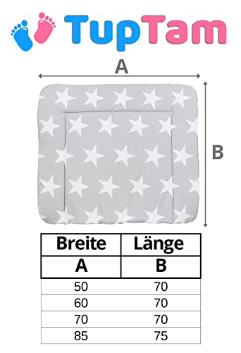 TupTam Colchón para Cambiador para Bebés, Osos Indios / Azul, 70 x 60 cm