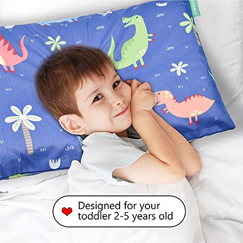 Ulife Mall Almohadas para Niños con Funda - 47 x 30cm Hipoalergénica Almohada para Bebés de Algodón Orgánico Suave para Dormir Lavable e Respirable Almohada Infantil para Niños y Niñas y Cuna y Viajar