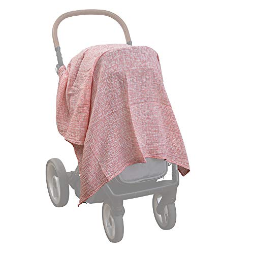 Urban Kanga Muselinas Bebe Algodón 120X120 cm Gasas Bebe Algodón Pack de 2 (Rosa)