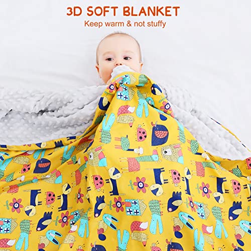 VanderHOME Mantas para Bebés Manta de Bebé Suave y Mullida Universal, Manta Infantil Multifunción Manta Burbujas para Bebés, Manta Bebe Recien Nacido de Doble Cara para NiñO y NiñA, 158x110 cm