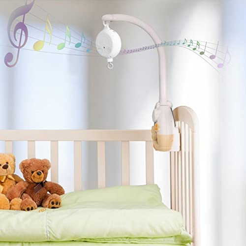 Vecksoy Juguetes de Cuna, móvil para bebé, Regalos para Baby Shower, móvil Giratorio de música para bebés recién Nacidos con 3 Modos y 35 Canciones incorporadas, Motor móvil para guardería Giratorio