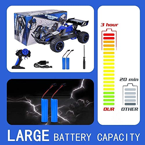 Vehículo de rally todo terreno con control de radio de 2,4 GHz con batería recargable Juguete eléctrico Automático Escala 1/16 25 km / h Control remoto de alta velocidad Coche de carreras Profesional