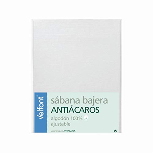 Velfont - Sábana Bajera Antiácaros Cuna, Blanco