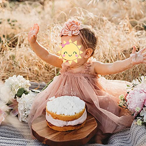 Vestido de tutú para bebé o niña, sin mangas, vestido de princesa, vestido de tul, vestido de fiesta + diadema de flores, Rosa, 2-3 Años