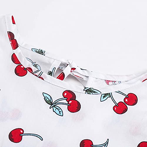 Vestidos de bebé para niñas - Ropa de bebé Niñas - Vestido de manga larga de una pieza con estampado floral de princesa vestido de otoño para niños (6 meses a 3 años), blanco, 9 mes