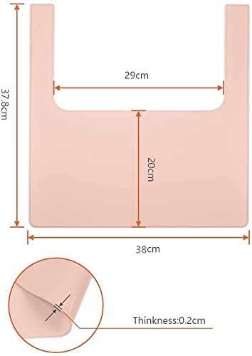 Vicloon Mantel Silicona para Silla Alta, Adecuado para IKEA Mantel Individual para Silla Alta, Adecuado para Trona IKEA Antilop, Adecuado para Niños Pequeños y Bebés（Rosa）