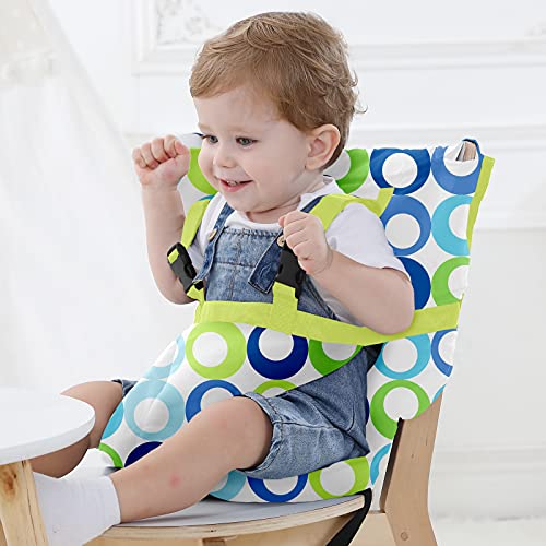 Vine Silla alta portátil de viaje Easy Seat | Ajustable, seguridad, lavable, funda de asiento para silla alta para niños pequeños | Práctica silla alta de viaje de tela que cabe en tu bolso