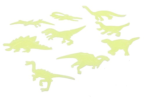 Vinilo decorativo de pared luminoso creativo de 9 piezas con diseño de dinosaurio que brilla en la oscuridad