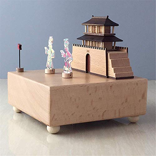 VSDEXR Caja de música Coleccionable Dreamy Xi'an Shadow Play Tour Caja de música de Recuerdo Caja de música Regalo de cumpleaños para niños (Color : Picture Color Size : 12.5X12.5X13CM)