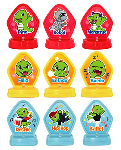 VTech - Dino Babysaurio Travieso, Simpática Mascota Interactiva Acompañada de 9 Fichas para Cambiar la Personalidad, Diversión Jurásica, Color Verde (80-518722)