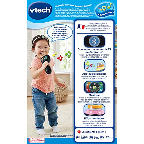 VTech- Enfant Micro niños, Color Negro/Gris, 0 (551005)