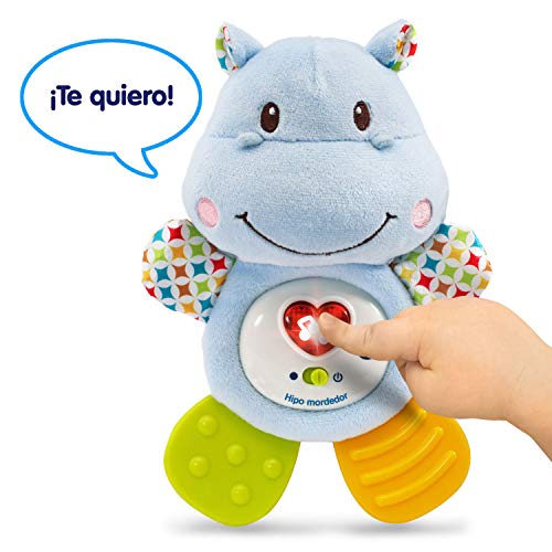 VTech HIPO mordedor Hipopótamo de Peluche Musical y sonajero Que Ayuda a calmar + 80-185322 Sonajero Pajarito Pío con Voz