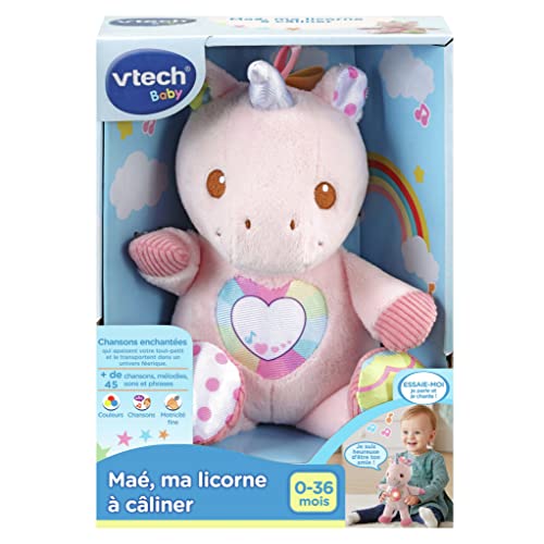 VTech – Peluche de Unicornio Musical y parlante para bebé – Versión FR