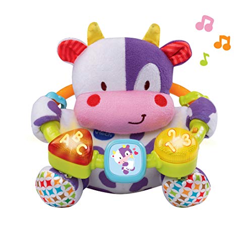 VTech Vaca Muusical Peluche Interactivo De Bebe con Suaves, Multicolor, Única (3480 166022) + 80 185322 Sonajero Pajarito Pío con Voz, Color (3480 185322)