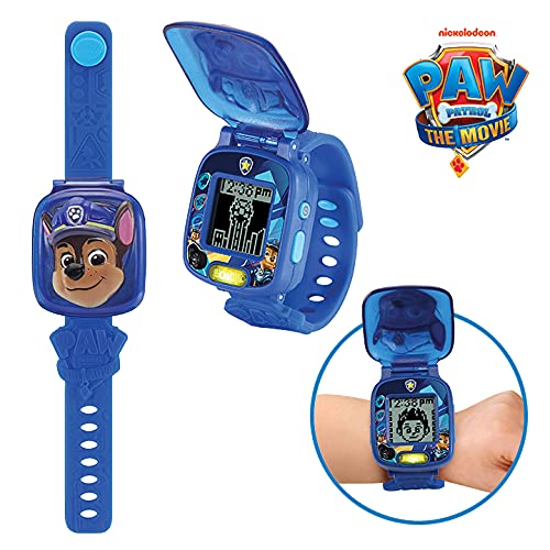 VTech VTech-123-525522 Paw Patrol Patrulla Canina La Película, Reloj Educativo de Chase, Juguete Interactivo para niños +3 años, Voces Originales de los Personajes, versión ESP (3480-525522), Color