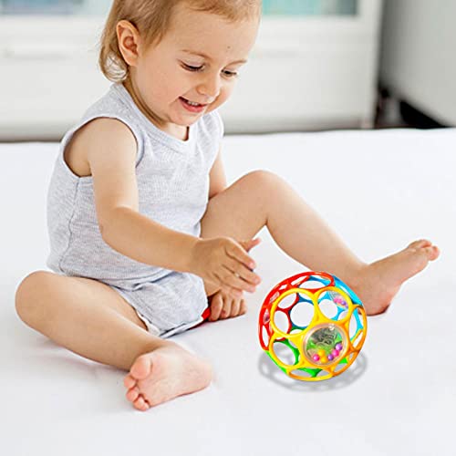 Wangduodu Oball Classic Ball, Shake Ball con Agujero Grande, Sonajero sensorial para bebés de 0 a 3 años, Shaker Grab Spin Sonajero Mow Juguete Educativo de Aprendizaje sensorial