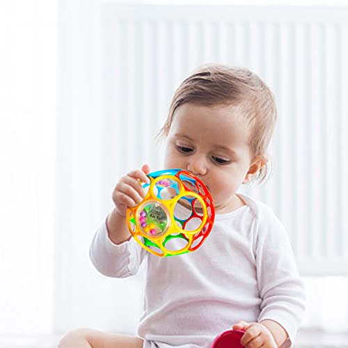 Wangduodu Oball Classic Ball, Shake Ball con Agujero Grande, Sonajero sensorial para bebés de 0 a 3 años, Shaker Grab Spin Sonajero Mow Juguete Educativo de Aprendizaje sensorial