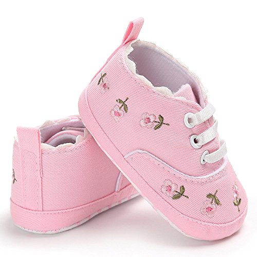 WanWorlder Zapatos Bebé Niña Dulce Floral Lindo Zapatillas Zapatos De Lona Suela Suave Antideslizante Zapatos De Cuna Bajos Zapatos Bebe Primeros Pasos Zapatos Bebé Recién Nacida