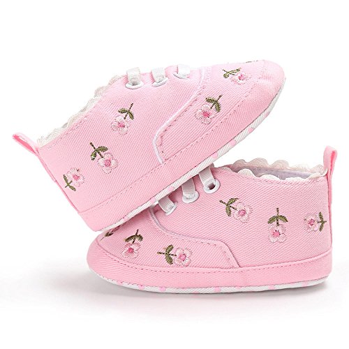 WanWorlder Zapatos Bebé Niña Dulce Floral Lindo Zapatillas Zapatos De Lona Suela Suave Antideslizante Zapatos De Cuna Bajos Zapatos Bebe Primeros Pasos Zapatos Bebé Recién Nacida